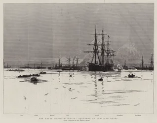 The Naval Mobilisation, B Squadron in Portland Roads